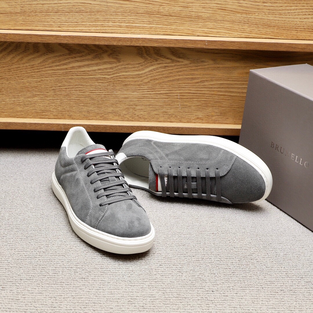 Brunello Cucinelli Primavera/Verano Nuevo Bloqueo de Color Tablero Deportivo Zapatos de Hombre ¡Este