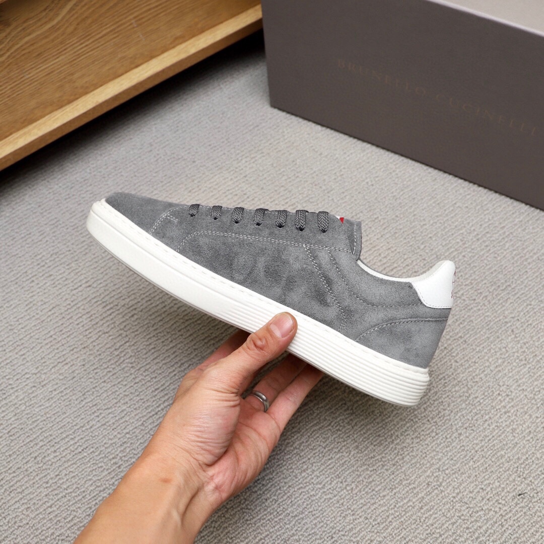 Brunello Cucinelli Primavera/Verano Nuevo Bloqueo de Color Tablero Deportivo Zapatos de Hombre ¡Este