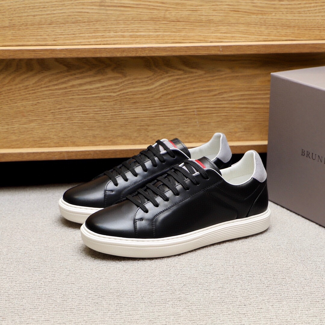 Brunello Cucinelli Spring/Summer New Colour Block Sports Board Men's Shoes ¡Esta zapatilla plana est