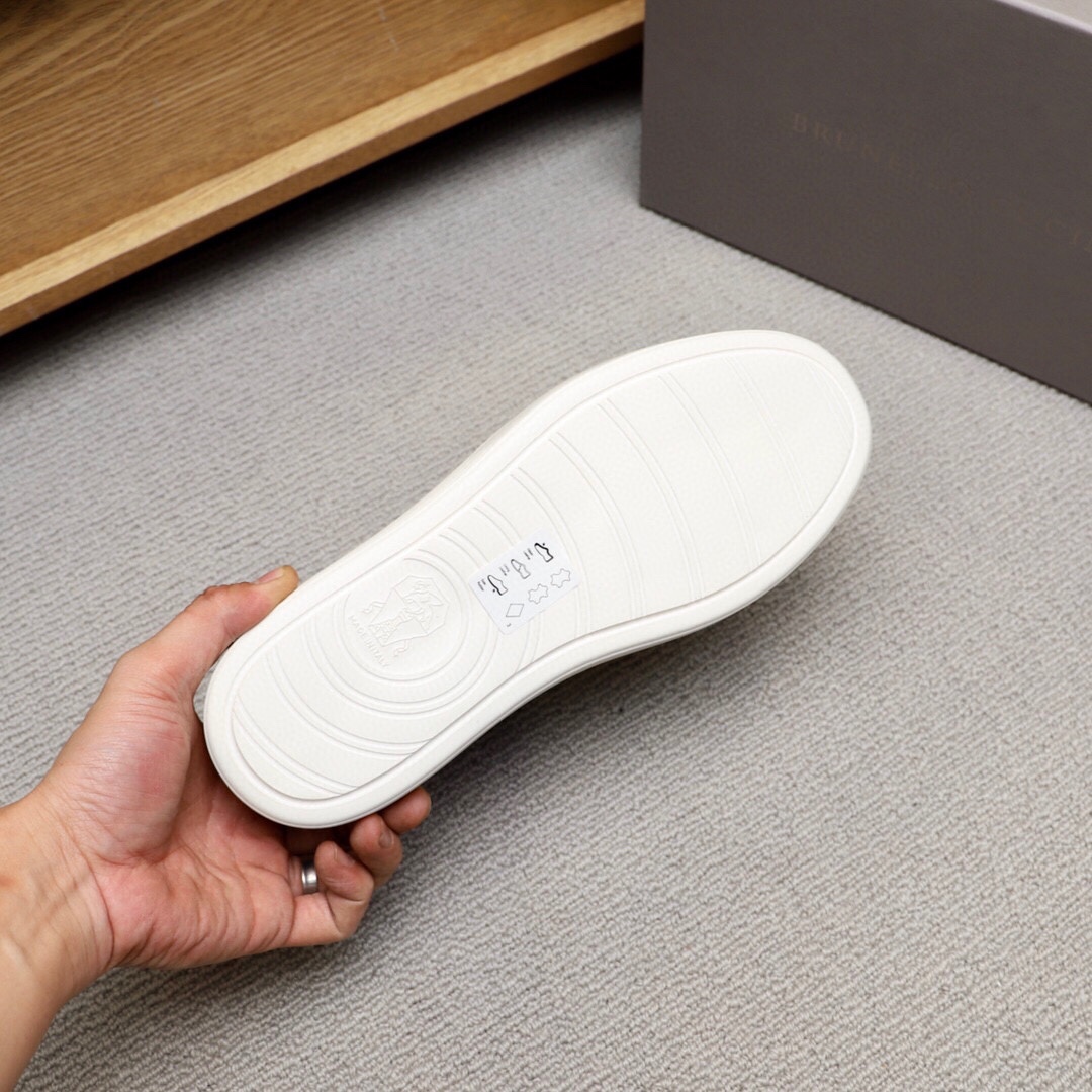 Brunello Cucinelli Spring/Summer New Colour Block Sports Board Men's Shoes ¡Esta zapatilla plana est