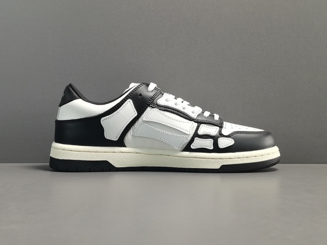 [Bone Shoes] White and Black AMlRl Skel Top Low Casual Sneakers Item No.: MFS00