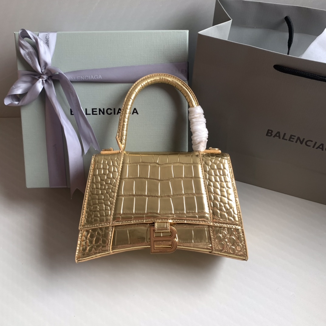 Balenciaga Borsette Borse Hourglass Oro