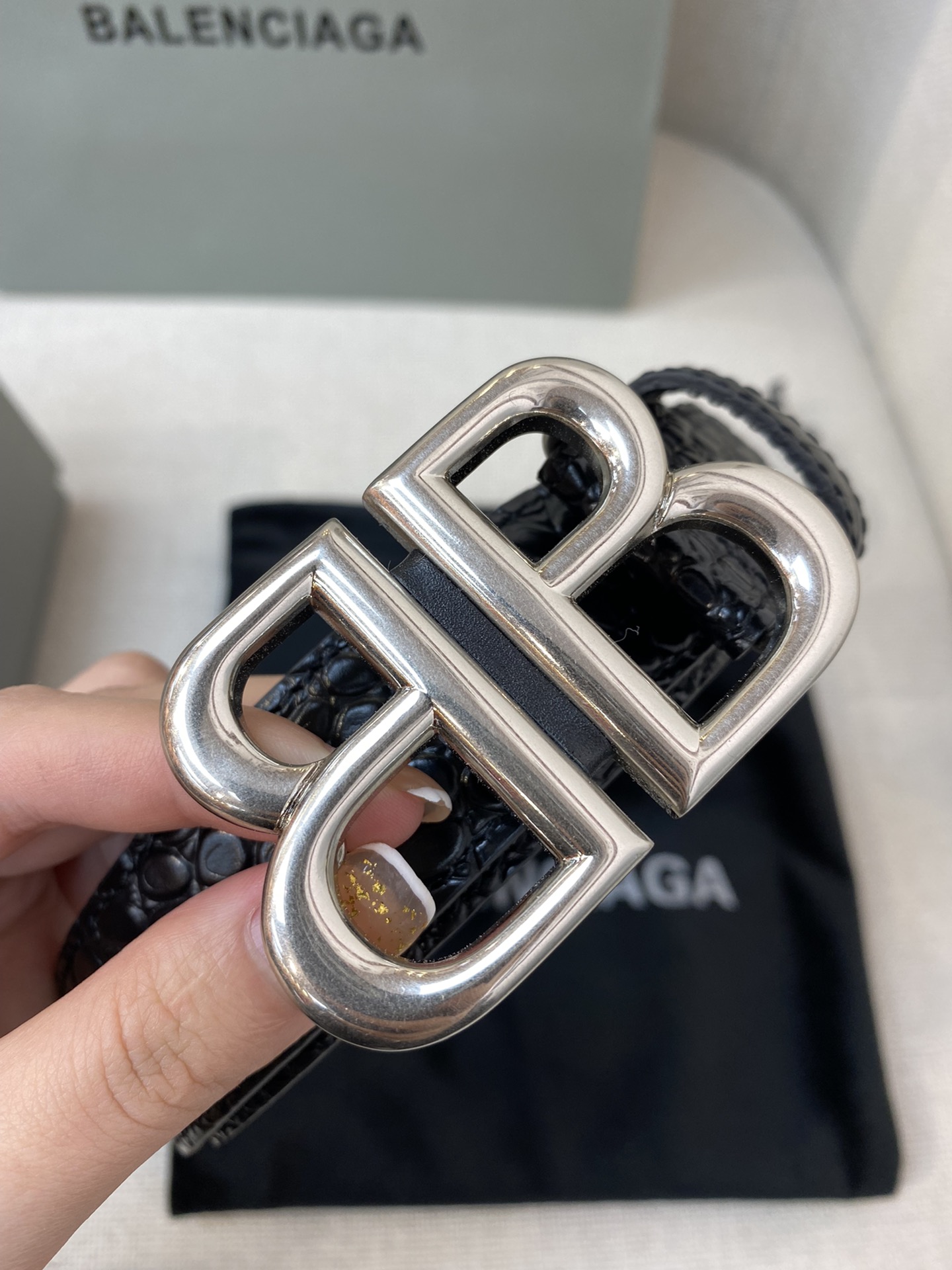 2021 Parisian Belt with Two-Sided Calves and Retrocords: 3.0 cm Width - 图片 3