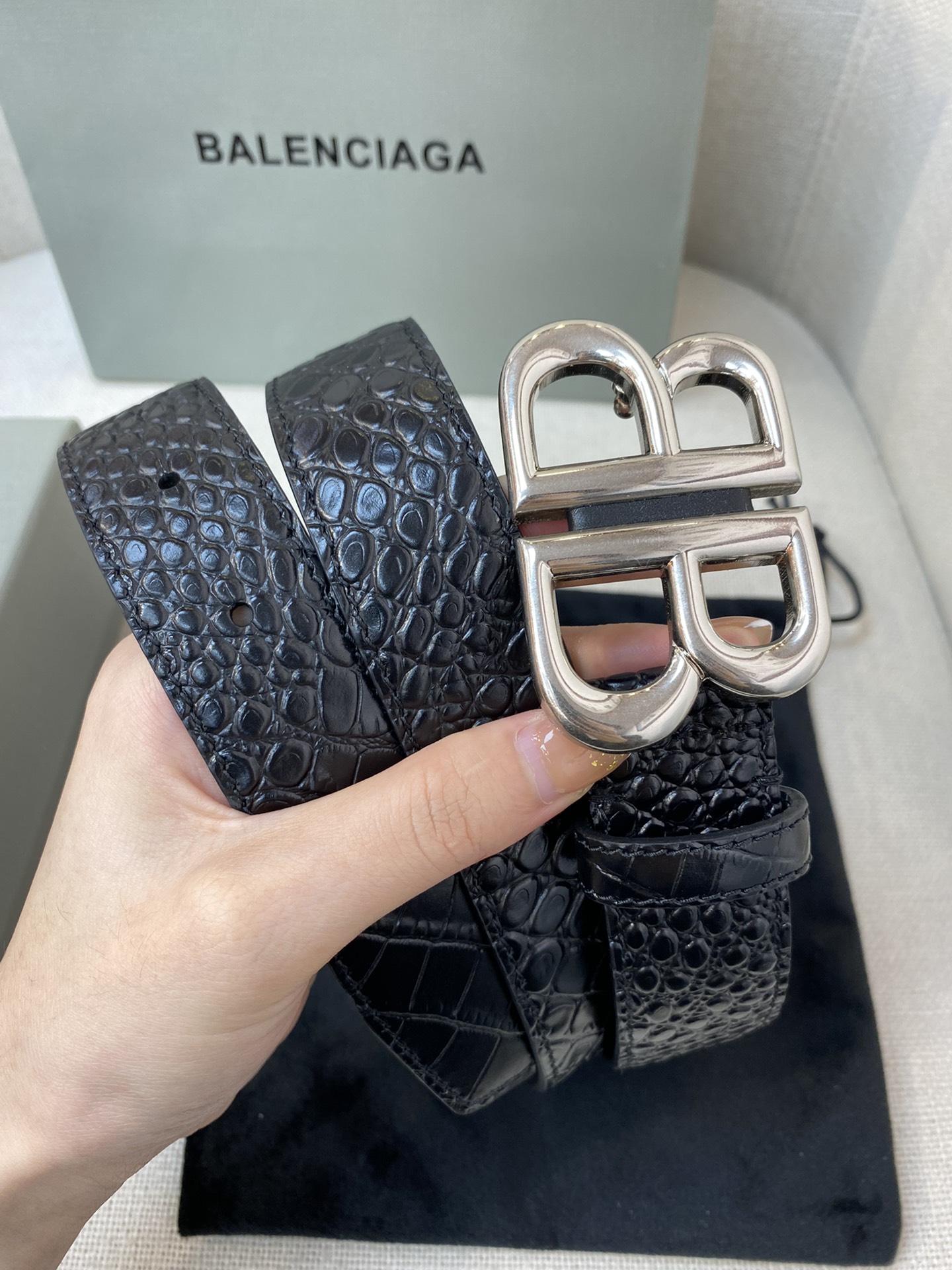 2021 Parisian Belt with Two-Sided Calves and Retrocords: 3.0 cm Width - 图片 5