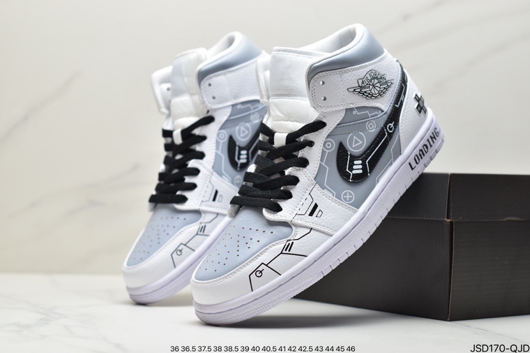 200 公司级Air Jordan 1 Mid AJ1 中帮篮球鞋 DC7294-103