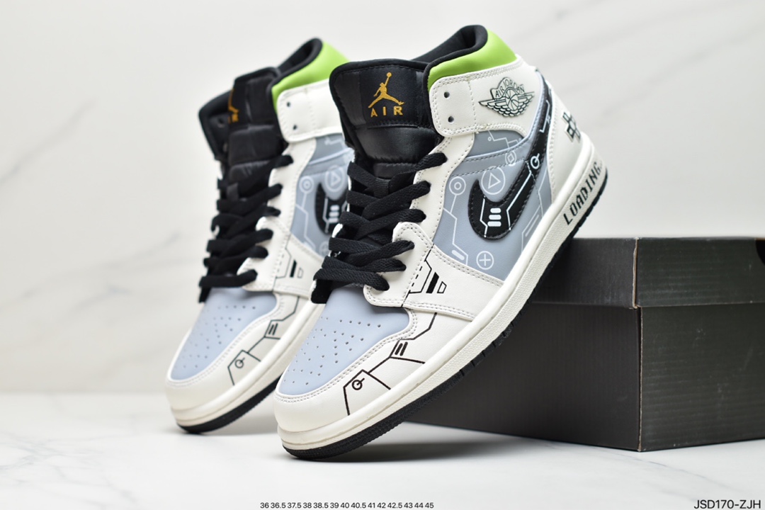 200 公司级Air Jordan 1 Mid AJ1 中帮篮球鞋 DC7294-103