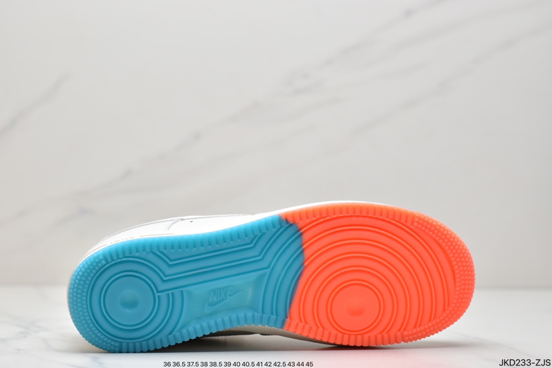 160 公司级耐克Nike Air Force 1 Low ’07 米橙蓝 ‘’迈阿密‘’配色低帮空军一号休闲板鞋CT1989-117