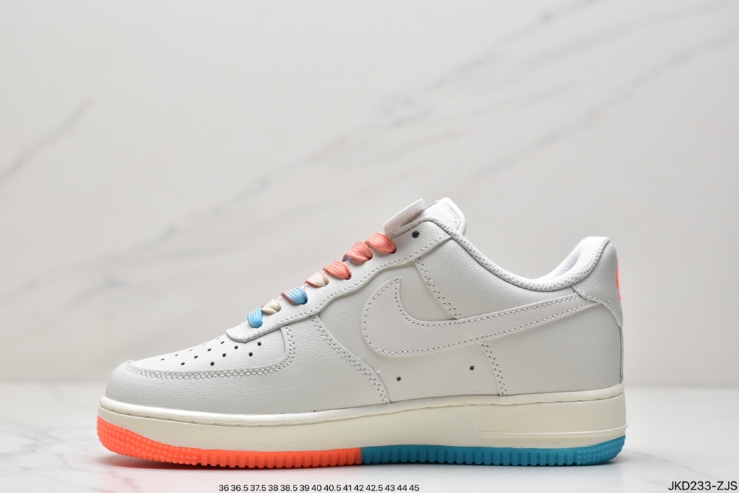 160 公司级耐克Nike Air Force 1 Low ’07 米橙蓝 ‘’迈阿密‘’配色低帮空军一号休闲板鞋CT1989-117