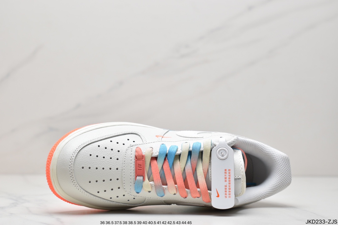 160 公司级耐克Nike Air Force 1 Low ’07 米橙蓝 ‘’迈阿密‘’配色低帮空军一号休闲板鞋CT1989-117