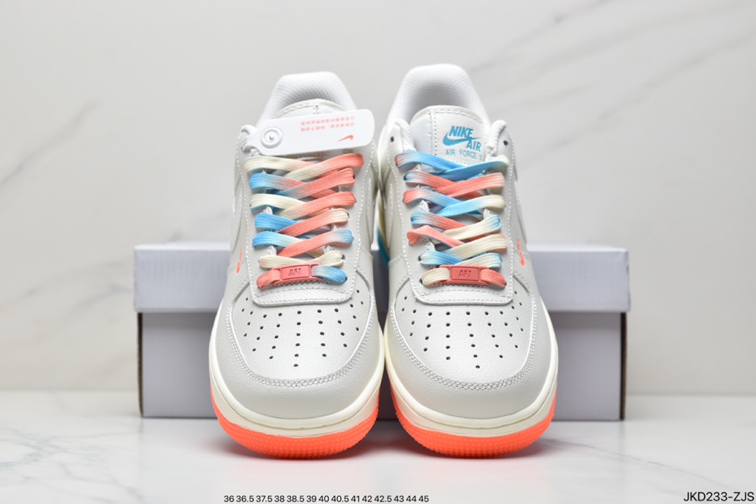160 公司级耐克Nike Air Force 1 Low ’07 米橙蓝 ‘’迈阿密‘’配色低帮空军一号休闲板鞋CT1989-117