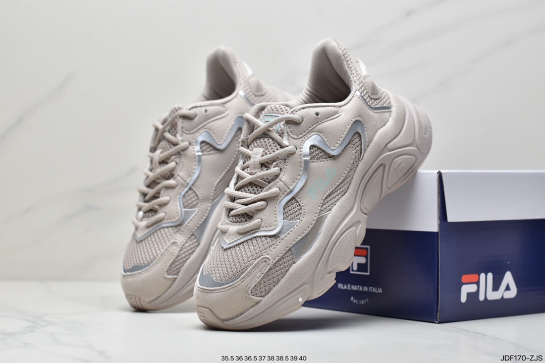 Fila Retro Running Mars Series Daddy Style Running Shoes ”Mesh Fog Grey Silver” T12W135205FGS