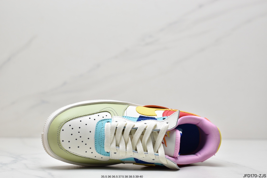 170 公司级耐克Nike Air Force 1 厚底新配色 马卡龙空军一号时尚休闲低帮板鞋 DO6719-100