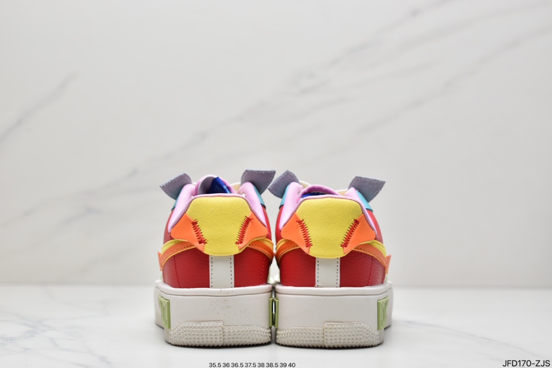 170 公司级耐克Nike Air Force 1 厚底新配色 马卡龙空军一号时尚休闲低帮板鞋 DO6719-100