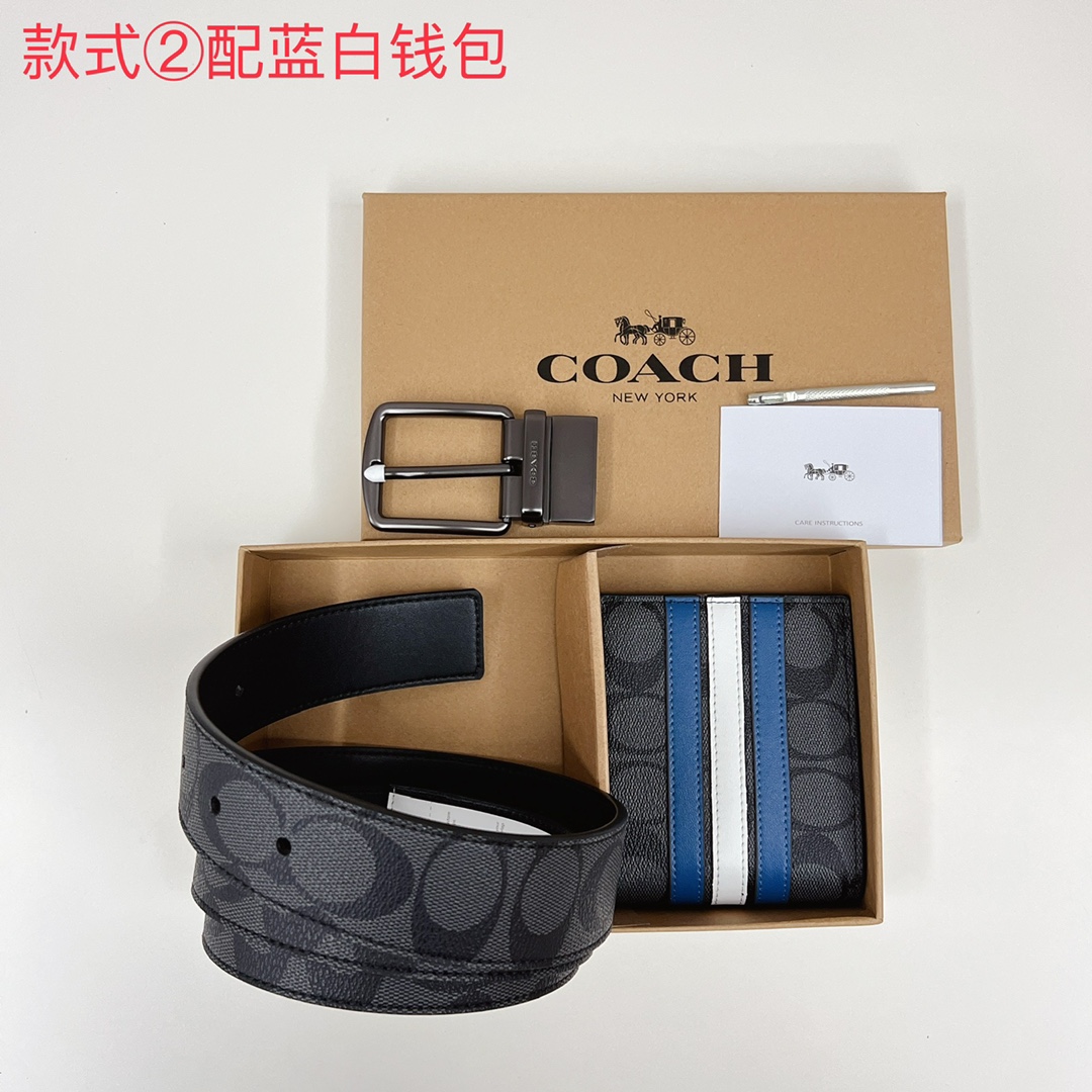 G0   Coach 蔻驰 皮带+钱包套装 皮带