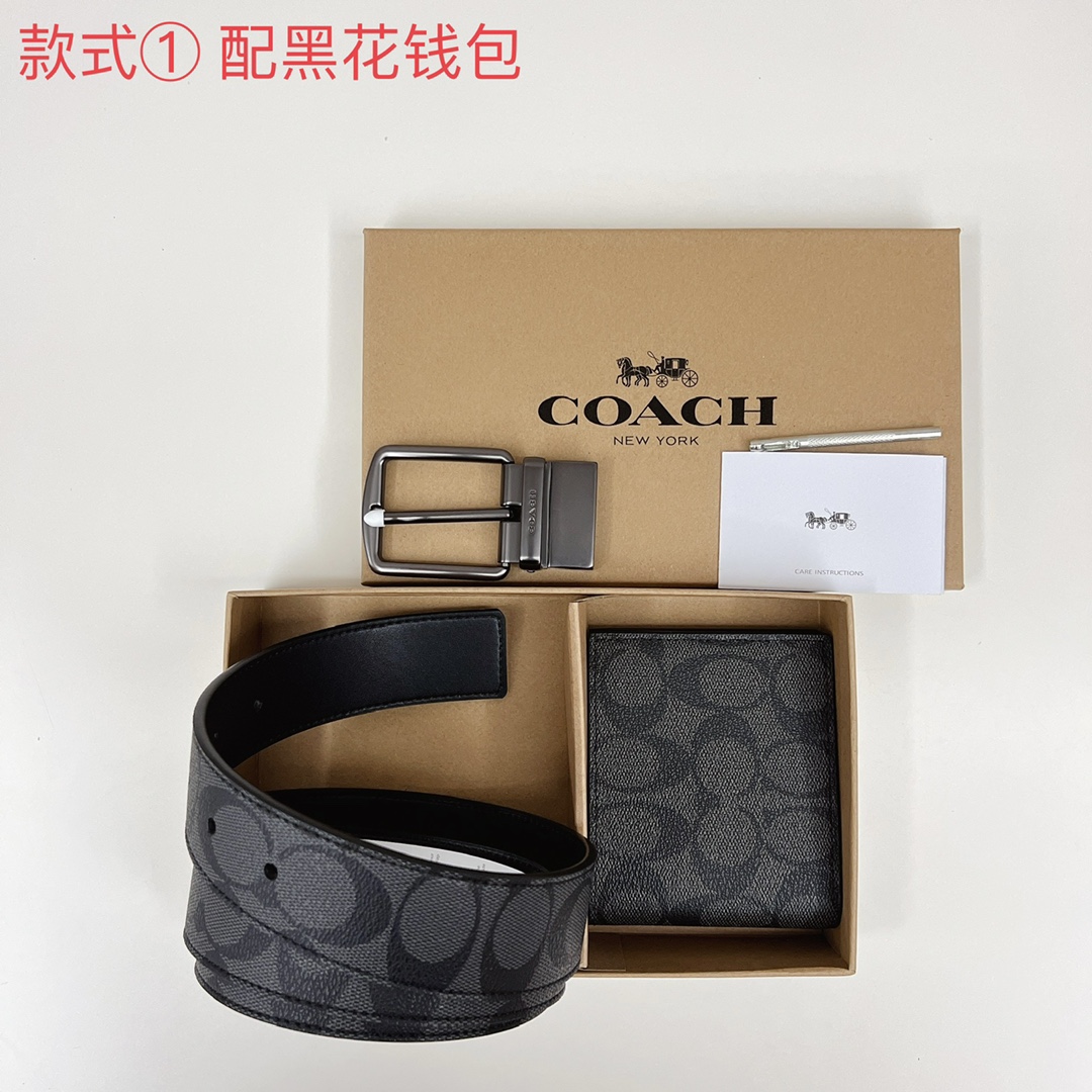 G0   Coach 蔻驰 皮带+钱包套装 皮带
