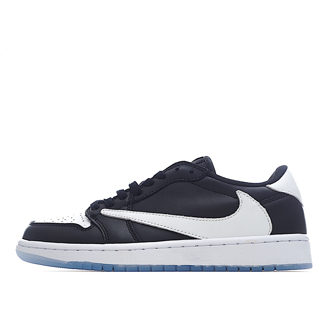 H0 当红嘻哈歌手特拉维斯·斯科特Travis Scott x Nike Air Jordan 1 Low OG SP”White/Black”AJ1乔丹一代经典低帮文化百搭休闲运动篮球鞋“TS联名黑白倒钩” 官方