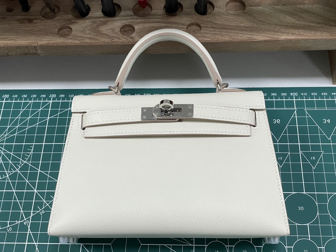 Hermes Kelly Handbags Crossbody & Shoulder Bags Milkshake White Epsom Mini