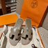 Hermes Shoes Slippers best website for replica Grey Sewing Epsom Summer Collection