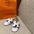 Hermes Shoes Slippers Blue Sewing Epsom Summer Collection