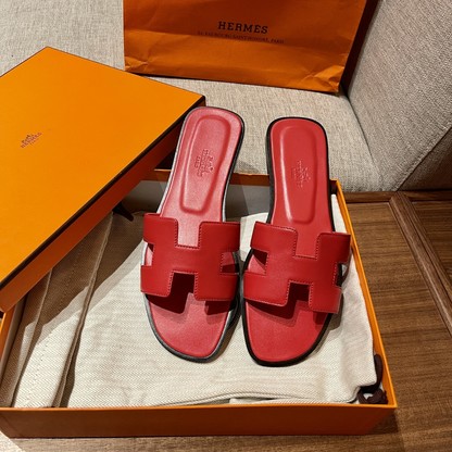 Hermes Shoes Slippers Perfect Quality Genuine Leather