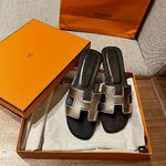 Hermes AAA+
 Shoes Slippers Genuine Leather