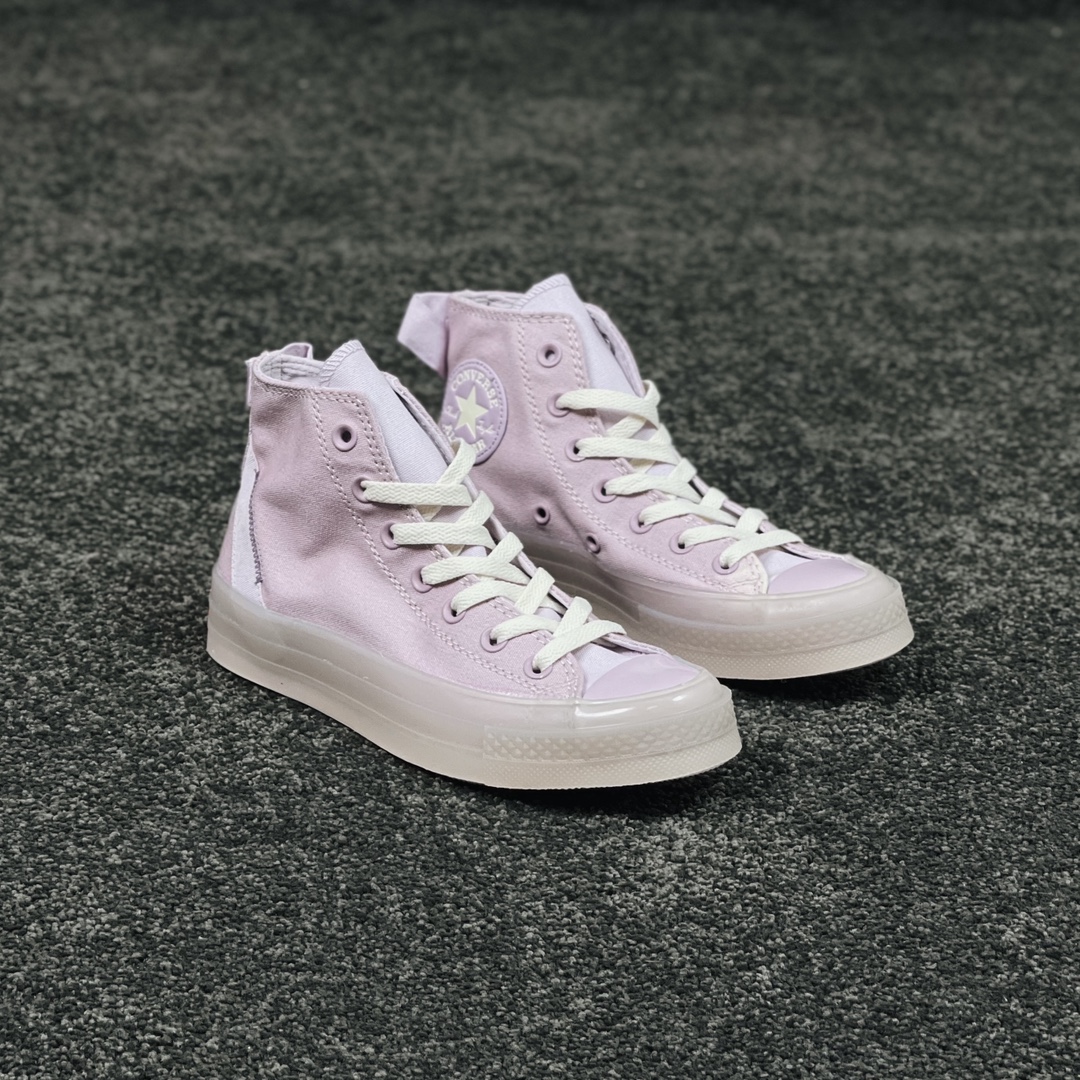 G0 Converse 新色太好看了吧CX系列果冻底帆布鞋 Converse All Star CX 2022 匡威早春浅紫色果冻底 鞋身织带细节 梦幻又温柔 女生很难不爱吧