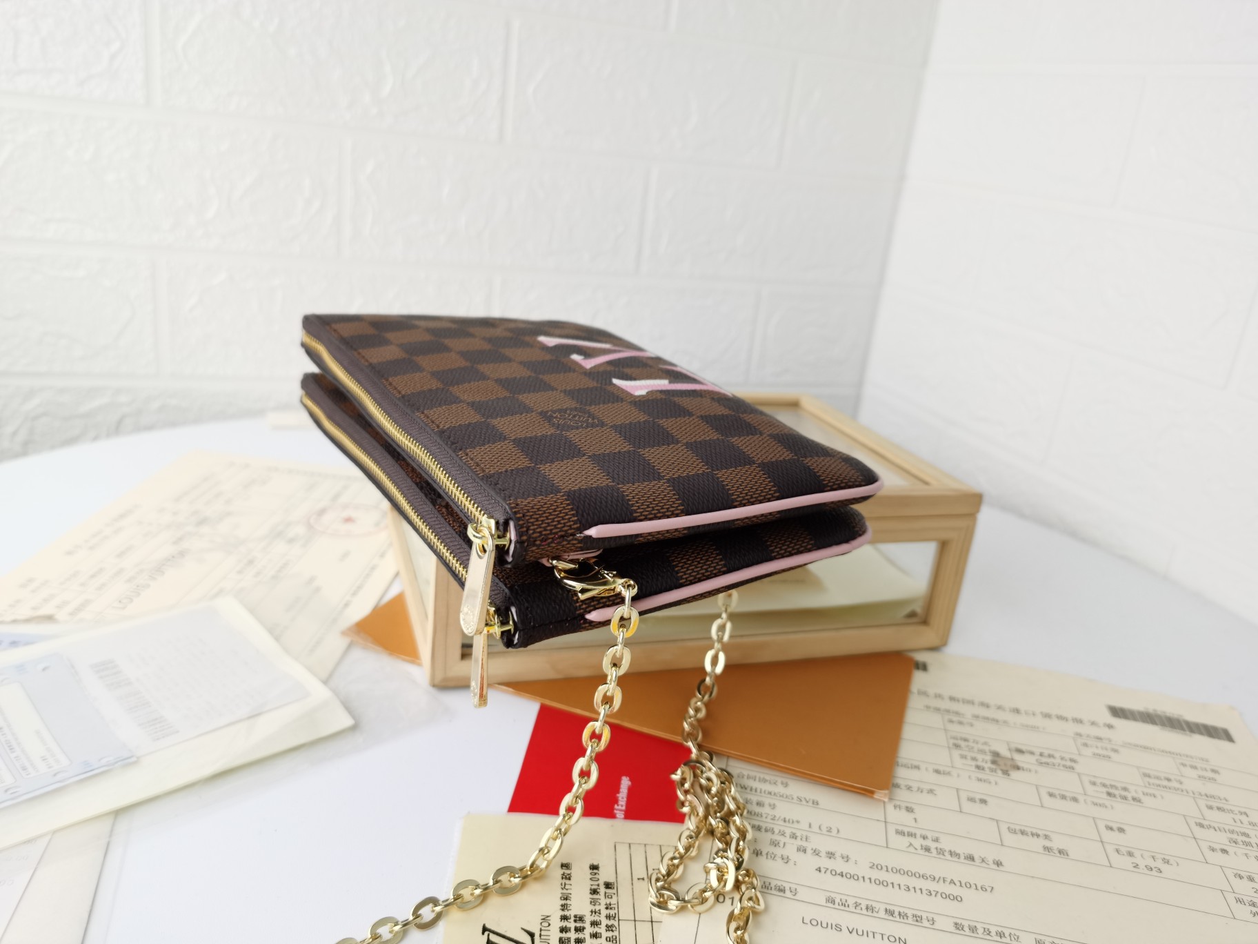 Premium Leather Long Wallet - Product in Use (Lifestyle)