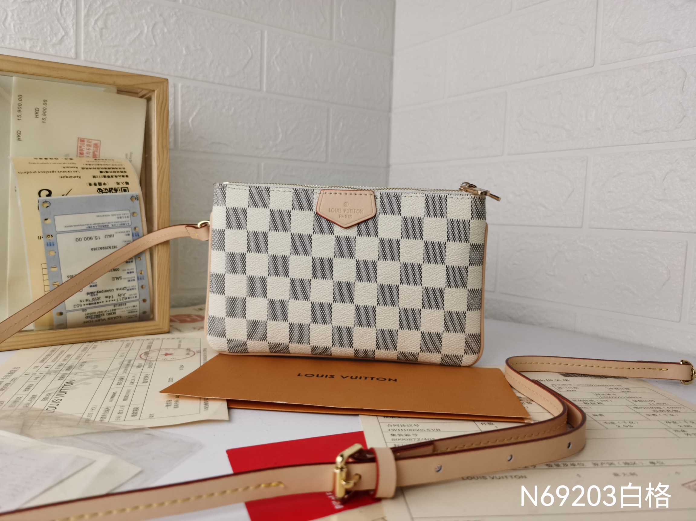 Genuine Leather Long Wallet - Front View