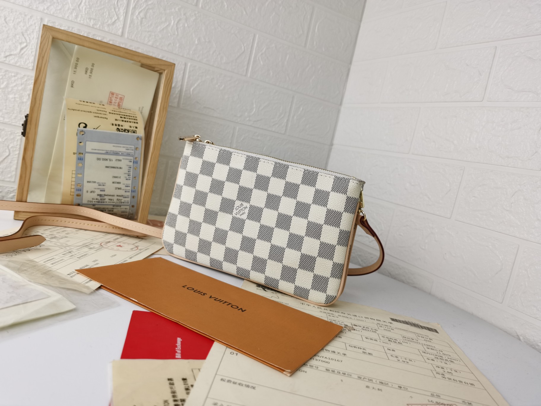 Genuine Leather Long Wallet - Interior Compartments
