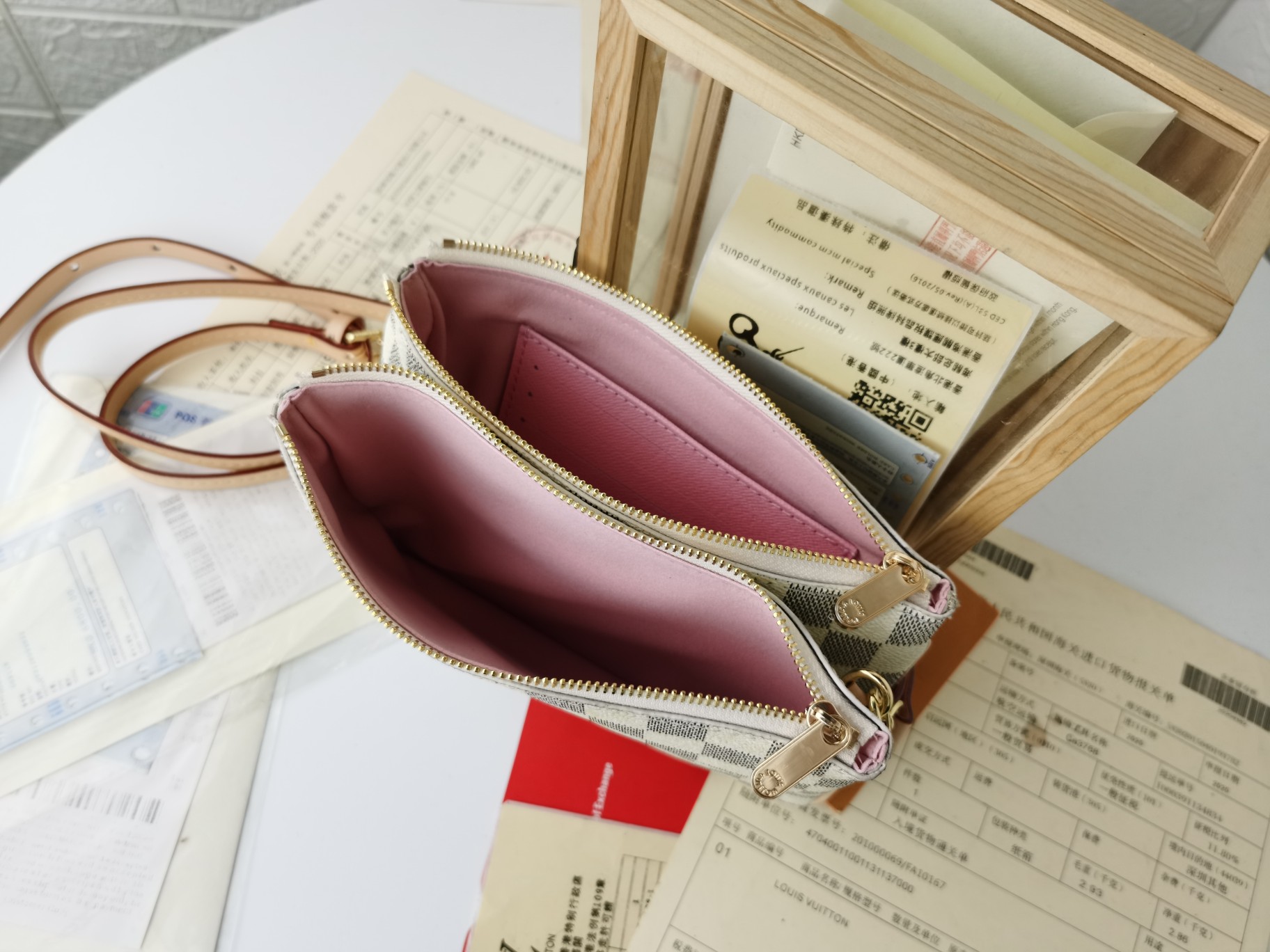 Genuine Leather Long Wallet - Product in Use