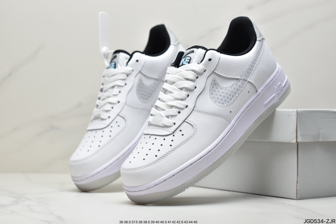 180 公司级耐克Nike Air Force1Low 白灰裸眼3D 官方同步 CW5909-100