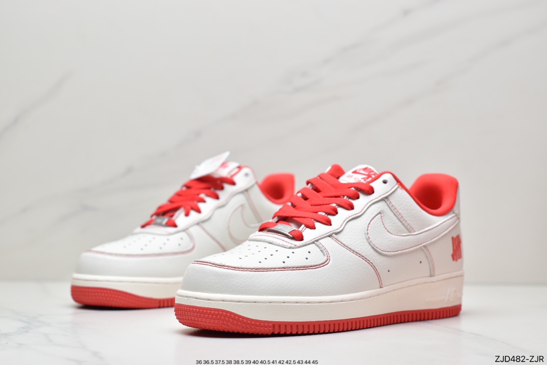 240 Undefeated x Nike Air Force 1 Low 米白绿 空军一号低帮休闲板鞋 UN1315-600