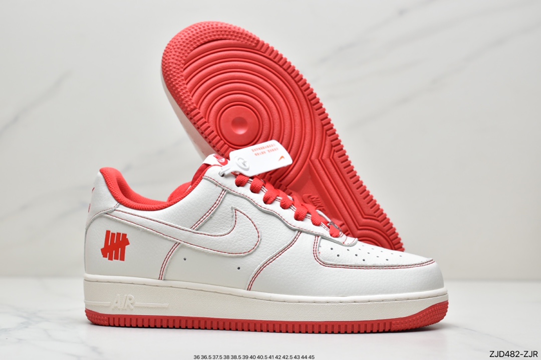 240 Undefeated x Nike Air Force 1 Low 米白绿 空军一号低帮休闲板鞋 UN1315-600