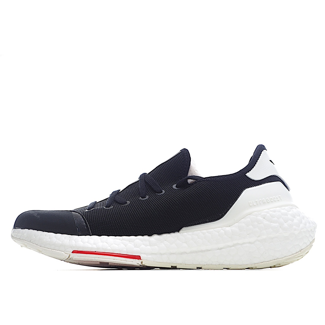 H0 YohjiYamamoto三本耀司主理品牌Y-3 x Adidas Ultra Boost 2021″Black/White/Red”UB2021版袜套式针织鞋面休闲运动慢跑鞋“黑白”