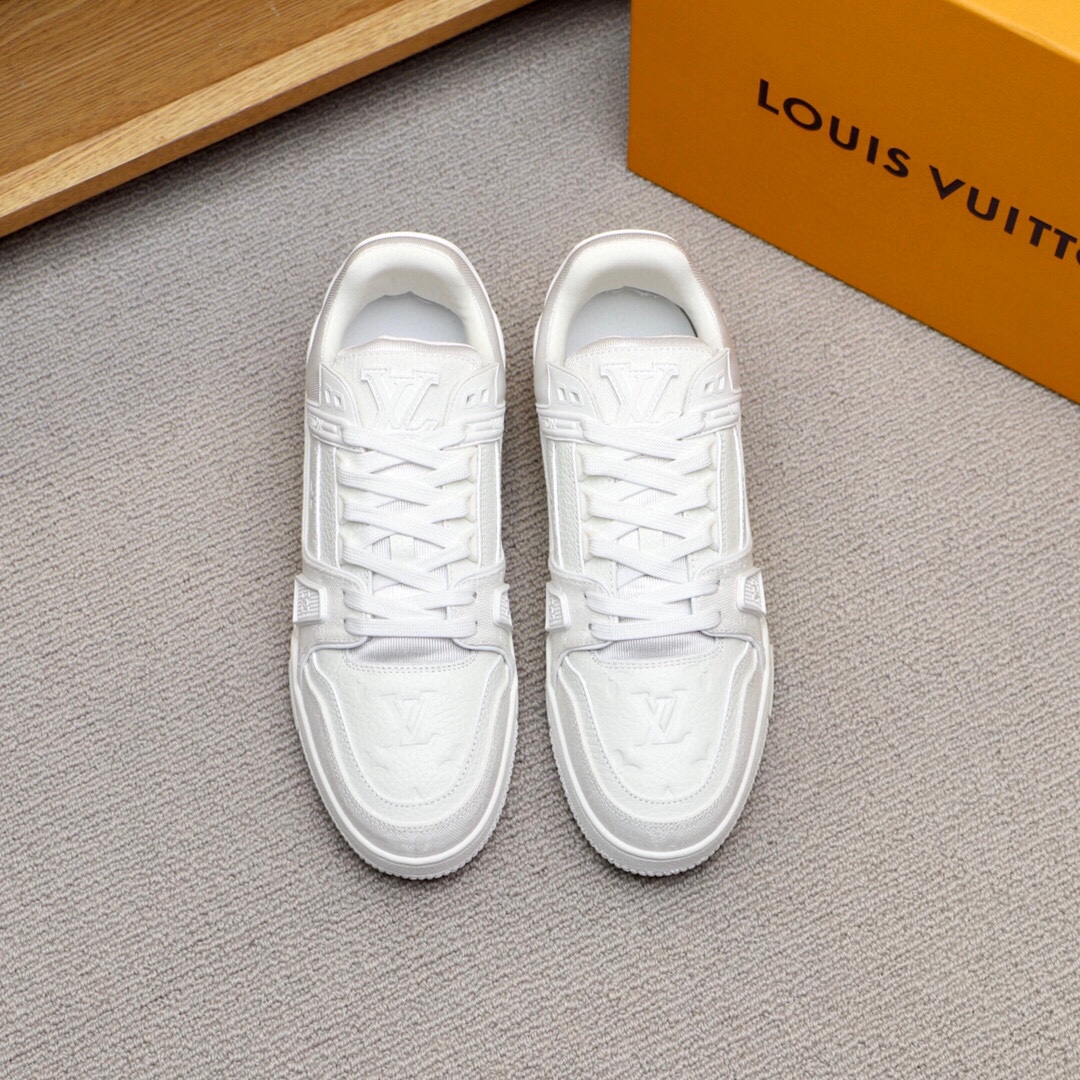 Louis Vuitton Shoes Sneakers Calfskin Cowhide Rubber Vintage Sweatpants