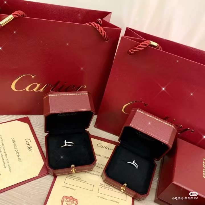 Cartier Cartier 卡地亚 钉子戒指 银色 满钻款