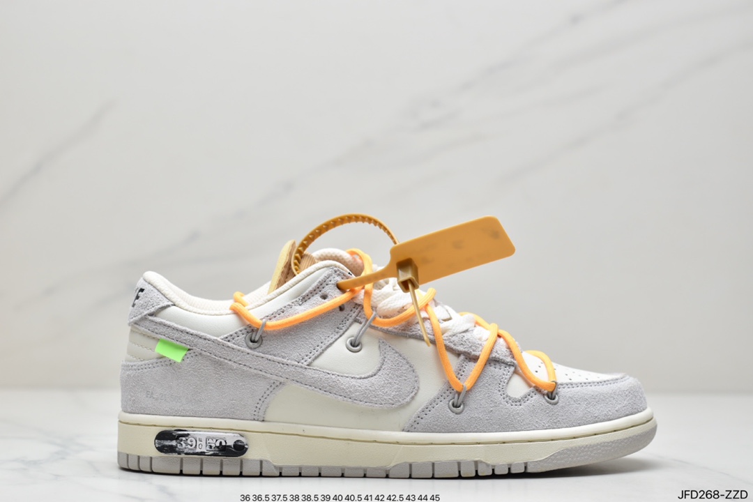 Off-White x Nike DuNIKE Low NO.3 The overall shape is white shoe body DM1602-124