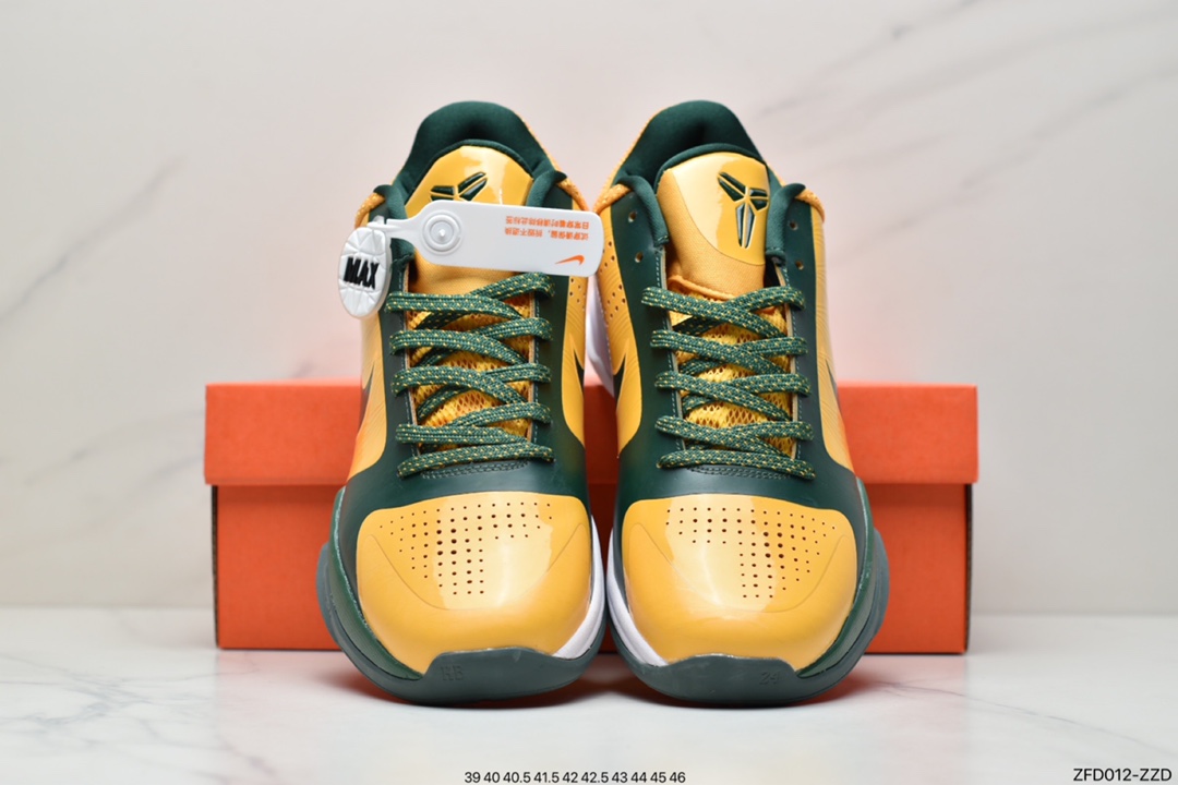 280 公司级耐克Nike Zoom Kobe V Big Stage Home 白金复刻实战运动低帮文化篮球鞋386429-700