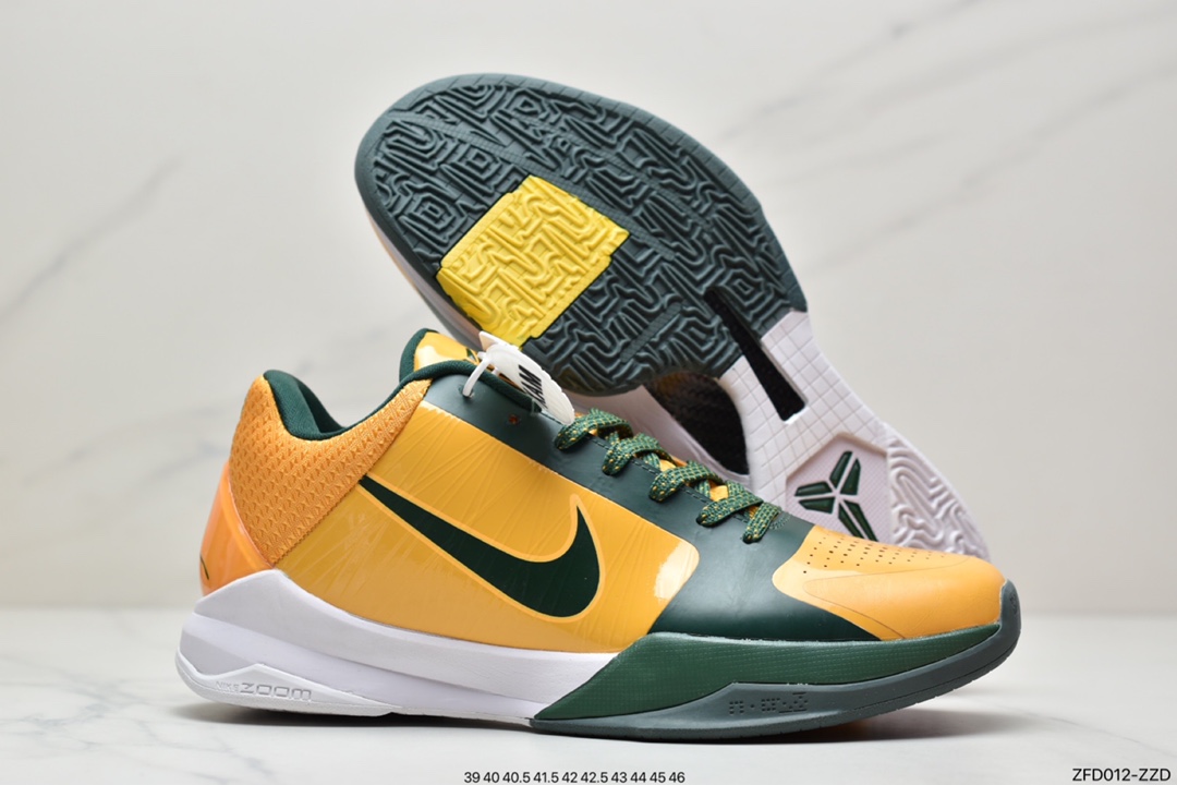 280 公司级耐克Nike Zoom Kobe V Big Stage Home 白金复刻实战运动低帮文化篮球鞋386429-700