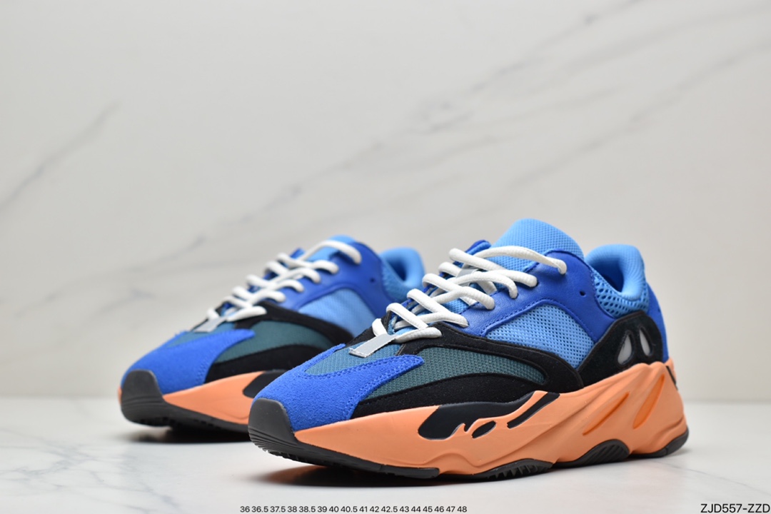 Kanye West x Adidas Yeezy 700 Runner V1 ”Enflame Amber” Popcorn Jogging Shoes GW0296