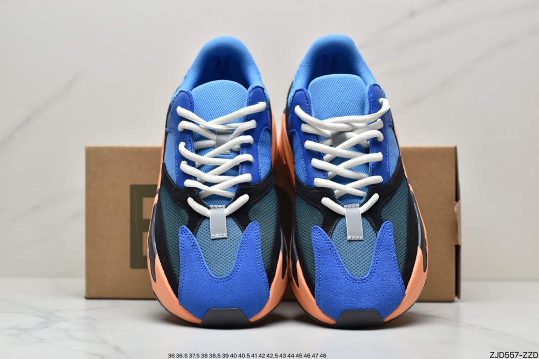 Kanye West x Adidas Yeezy 700 Runner V1 ”Enflame Amber” Popcorn Jogging Shoes GW0296