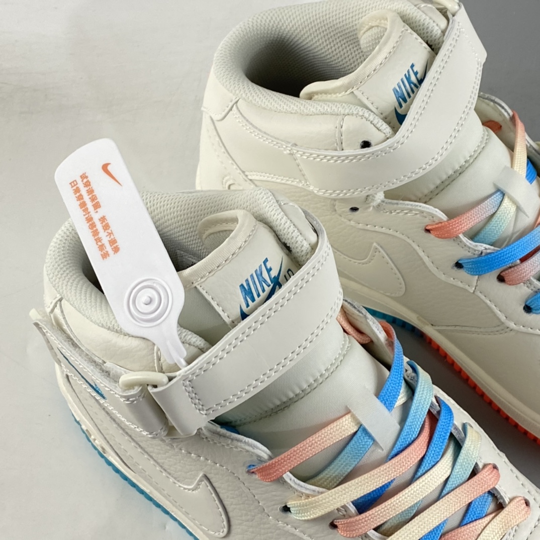P280 NIKE Air Force 1 MID ’07 米橙蓝 ‘’迈阿密‘’配色中帮空军一号休闲板鞋 MI9663-536
