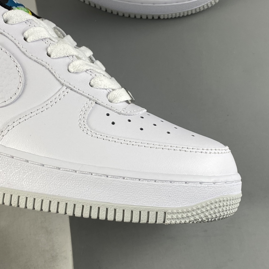 P200 NIKE Air Force 1’07 Low ”Peace Love Swoosh” 白黑色 休闲板鞋 DM8148-100