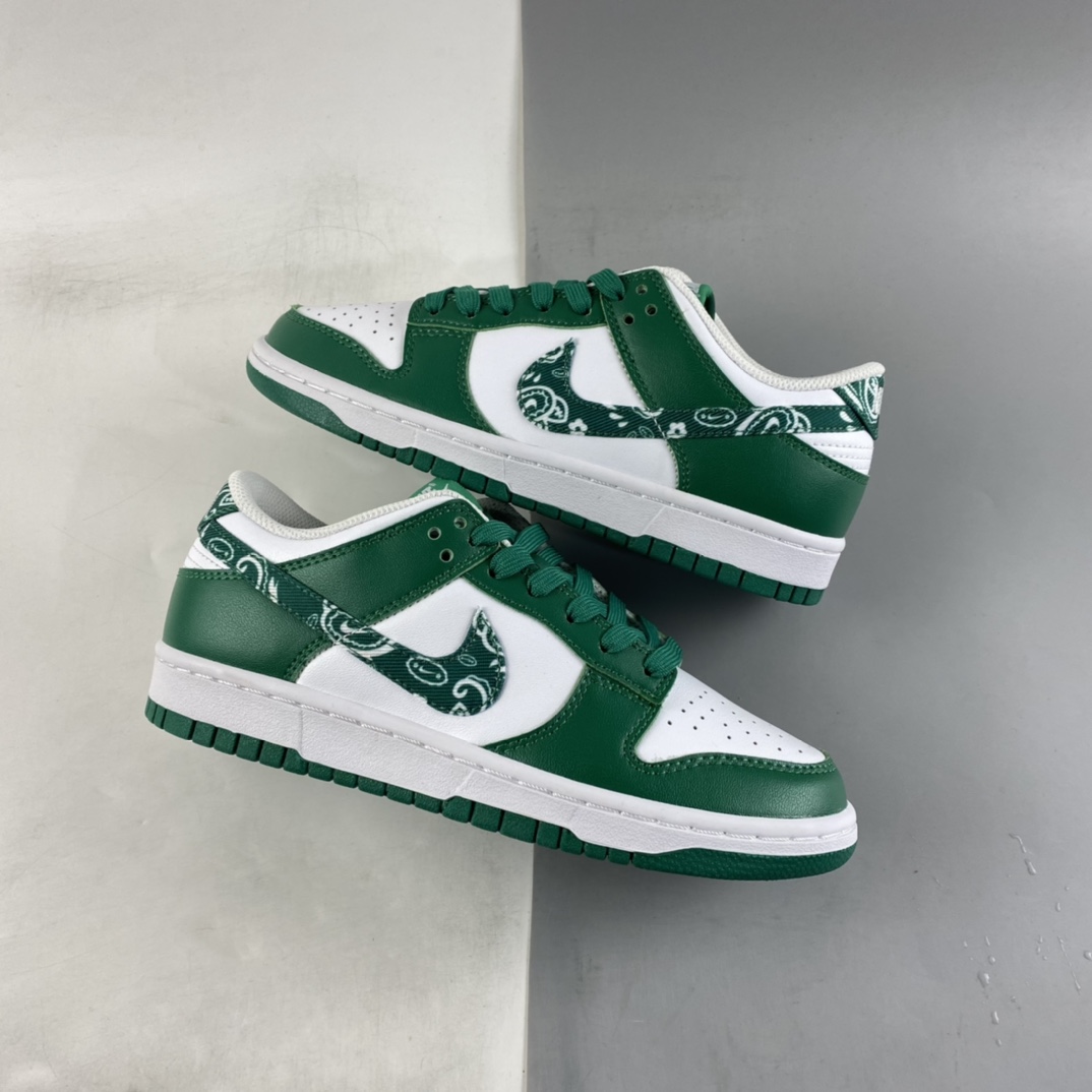 P300 NIKE Dunk Low ”Green Paisley” 腰果花白绿 SB扣碎篮板时尚休闲板鞋 DH4401-102