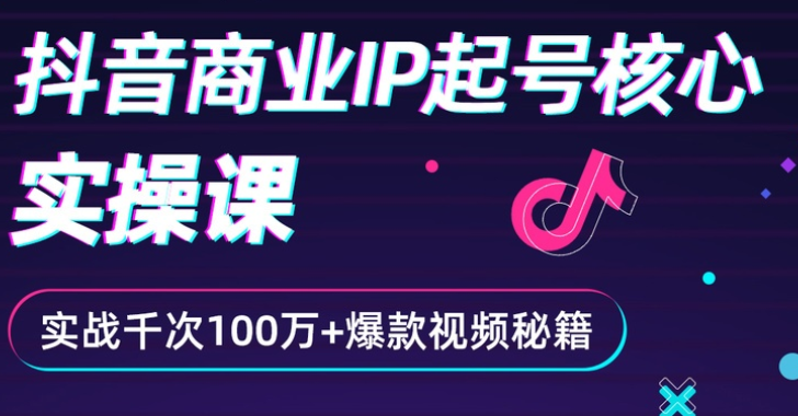 【网赚上新】抖音商业IP起号核心实操课●网赚2抖