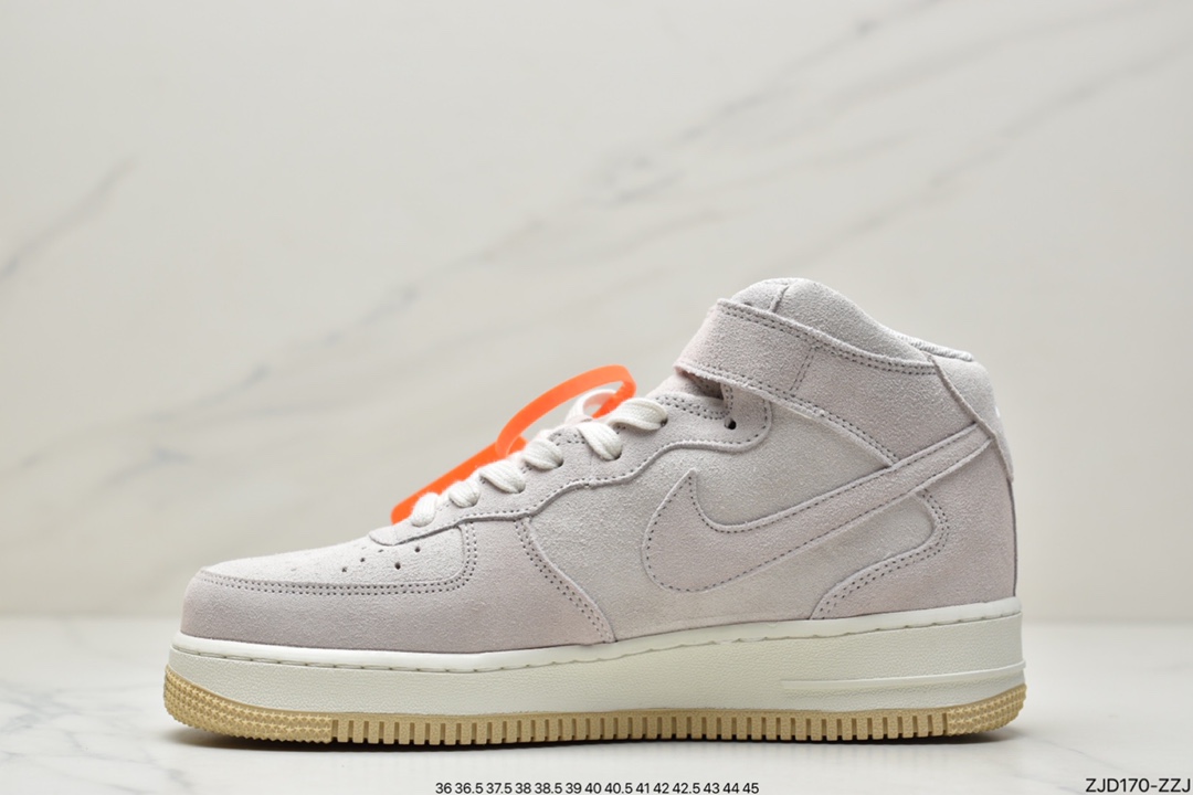 240 公司级Nike Air Force 1 X Ow联名款麂皮灰 空军一号低帮运动休闲板鞋 CW2255-100