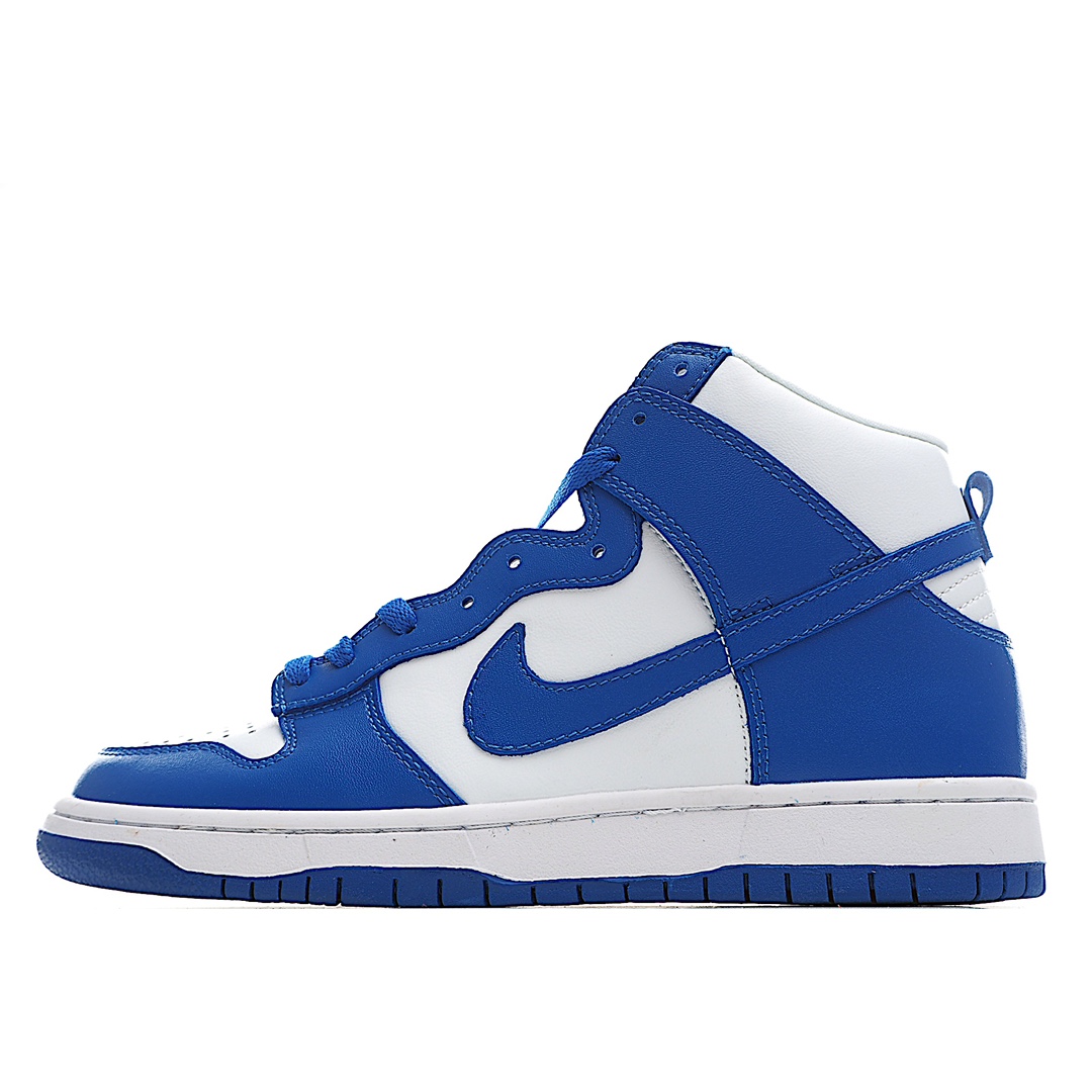 H5 公司级 NK Dunk High SP Pro高帮滑板鞋DUNK的本意其实是一对贴地性良好的板鞋。在设计方面Dunk是以Air Jordan 1代为设计原型，所以都拥有了极好的抓地性能和场地感，保证了那些优秀的球员在场上可以轻巧且稳定的运动，因此性能也不可挑剔。