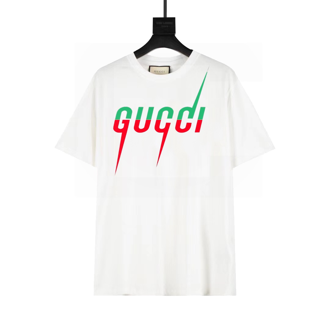 Gucci 20SS camiseta de manga corta con estampado de rayo. Nuevo producto de principios de primavera, camiseta de cuello…
