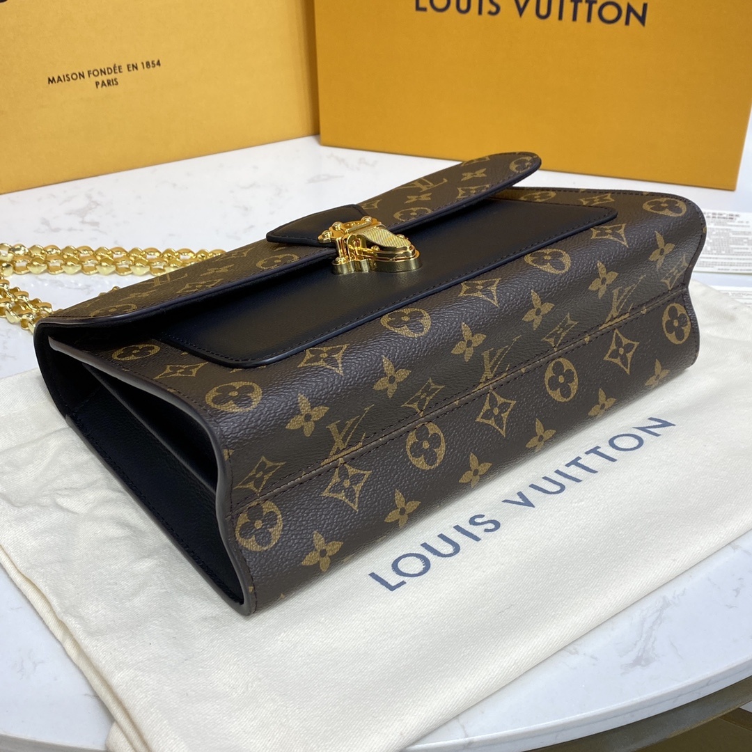 顶级原单VICTOIRE手袋M417314173041732Monogram帆布和精致的小牛皮顶级手工制