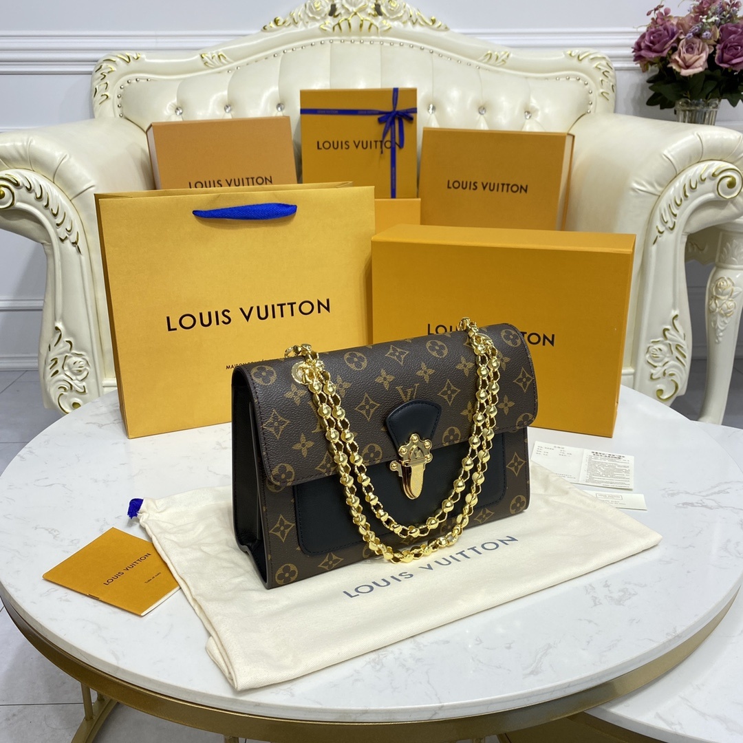 顶级原单VICTOIRE手袋M417314173041732Monogram帆布和精致的小牛皮顶级手工制